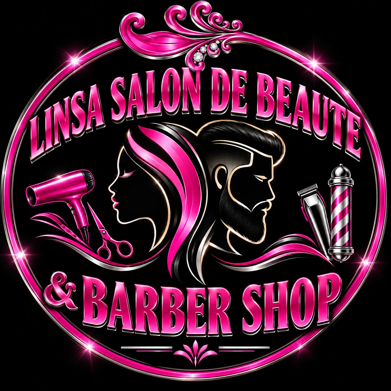 Logo Linsa Salon de Beauté & Barber Shop